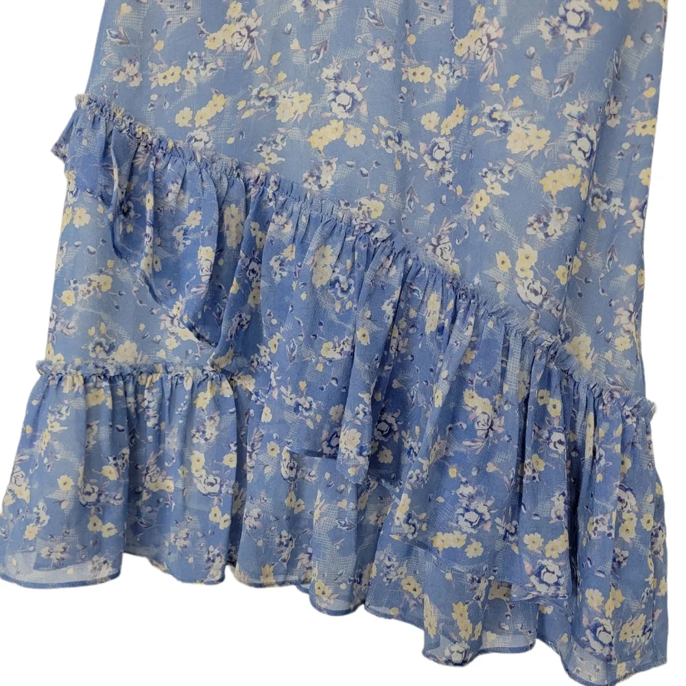 Loveshackfancy Bea Patchwork Floral Silk Mini Dress Floral Size 4 - Picture 11 of 12